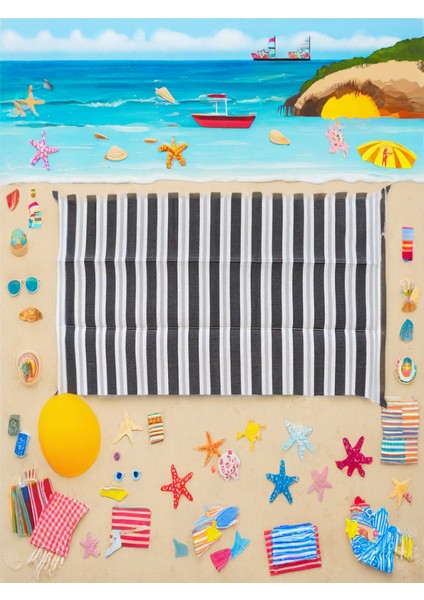 Plastik Katlanır Piknik Plaj Hasırı 120*180 cm Siyah modelleri