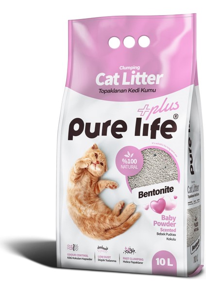 Purelife Plus Bebek Pudralı Kedi Kumu 10 Lt fiyatları