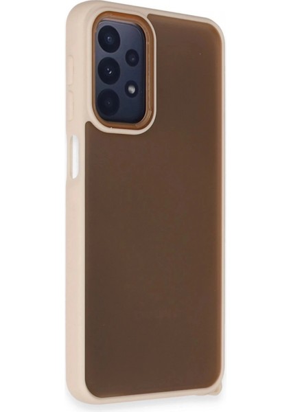 Samsung Galaxy A23 4g Kılıf Elegant Kapak - Pudra