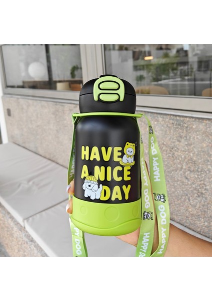 Sevimli Hediye Karikatür Yalıtım Kabı Öğrenci Su Şişesi Dağı Yaz Saman Su Dağı (Yurt Dışından)