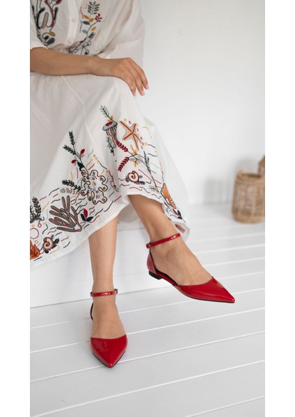 Yannick Kırmızı Rugan Babet modelleri