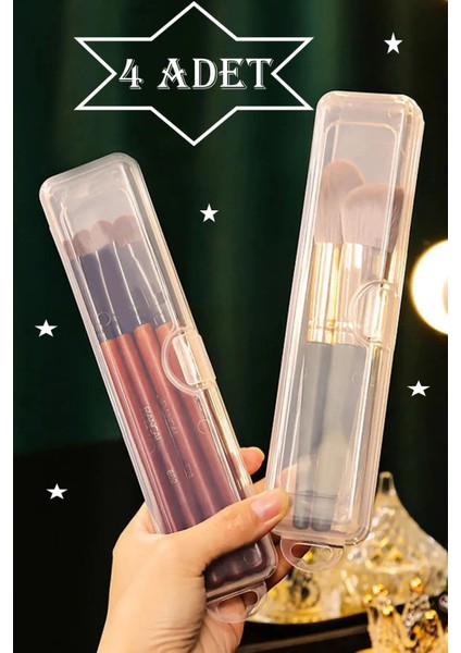 Yeşil Eva Mia 4'lü Makyaj Organizer Seti, Kalemlik ve Fırça Kutusu, Çekmece Düzenleyici