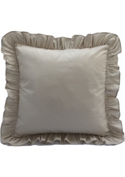 %100 Pamuk Fırfırlı Dekoratif Kırlent Kılıfı – 43X43 cm ( 1ADET )