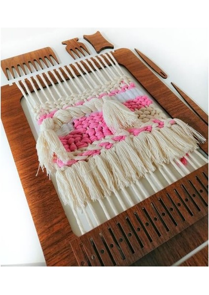 20 Kanallı Ahşap Dokuma Tezgahı