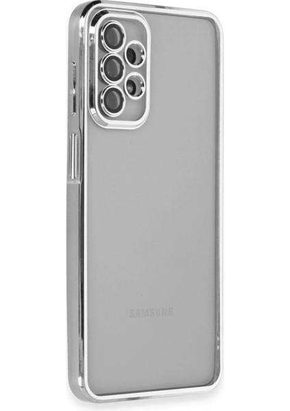 Samsung Galaxy A23 4g Kılıf Lensli Silikon - Gümüş