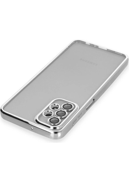 Samsung Galaxy A23 4g Kılıf Lensli Silikon - Gümüş modelleri