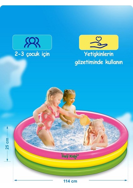 Şişme Tabanlı 3 Boğumlu Pompalı Havuz 114X25 cm fiyatları