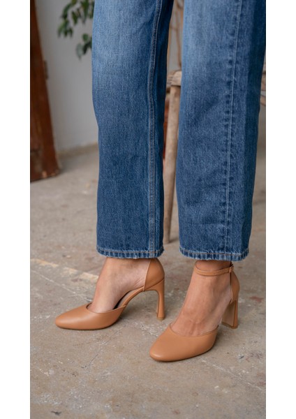 Lyon Camel Topuklu Ayakkabı