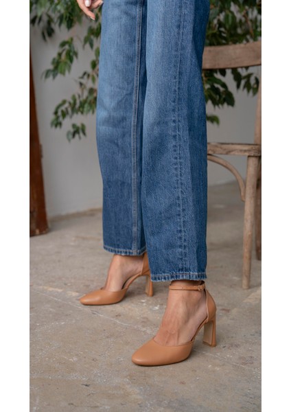 Lyon Camel Topuklu Ayakkabı