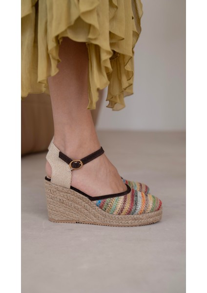 Pekin Multi Hasır Hakiki Deri Sandalet