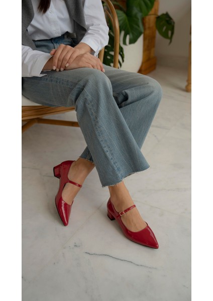 Hofman Kırmızı Rugan Topuklu Ayakkabı modelleri