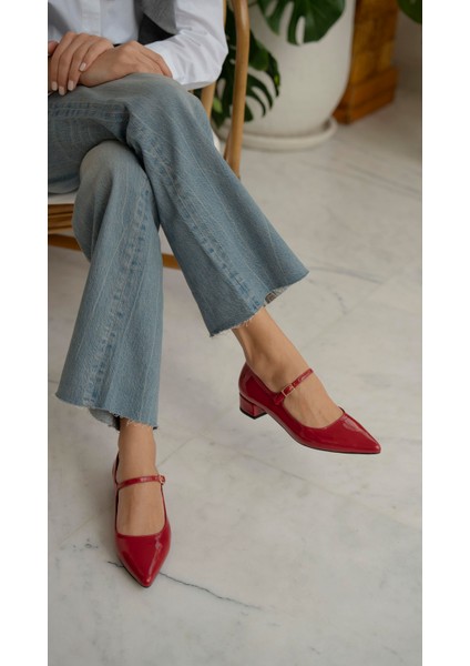 Hofman Kırmızı Rugan Topuklu Ayakkabı fırsatları