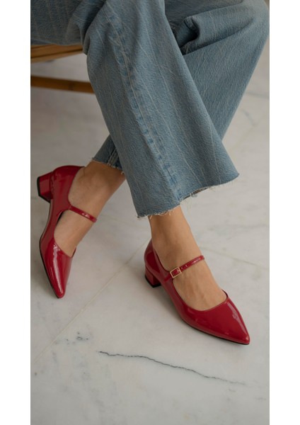 Hofman Kırmızı Rugan Topuklu Ayakkabı indirimleri