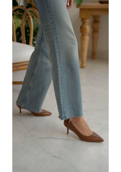 Nell Taba Deri Stiletto modelleri