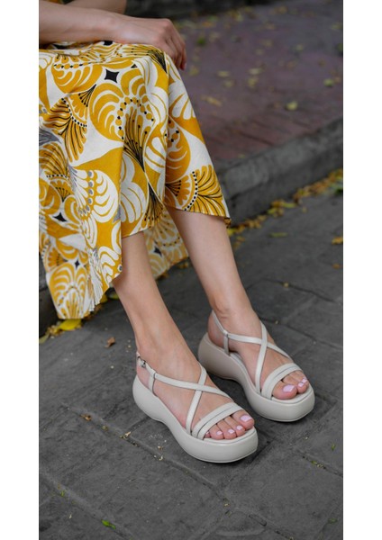 Pepe Bej Hakiki Deri Kadın Sandalet modelleri