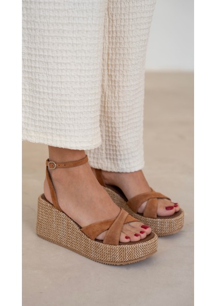 Pescare Taba Süet Hakiki Deri Sandalet modelleri