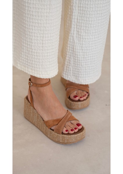 Pescare Taba Süet Hakiki Deri Sandalet fırsatları