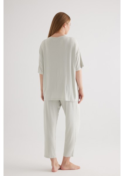 Kadın Plus Size Viscose Kısa Kollu Pijama Üstü fırsatları