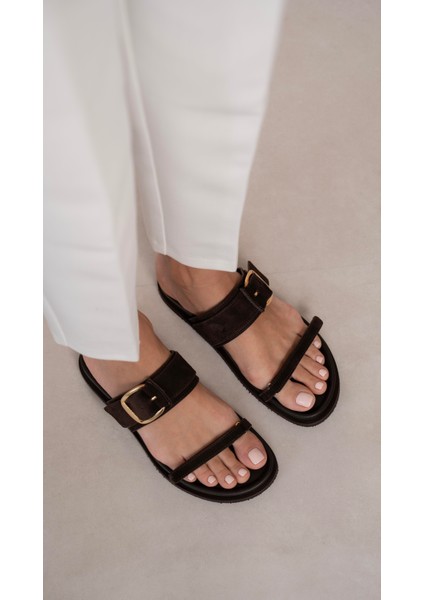 Tokyo Kahve Süet Hakiki Deri Kadın Terlik fiyatları