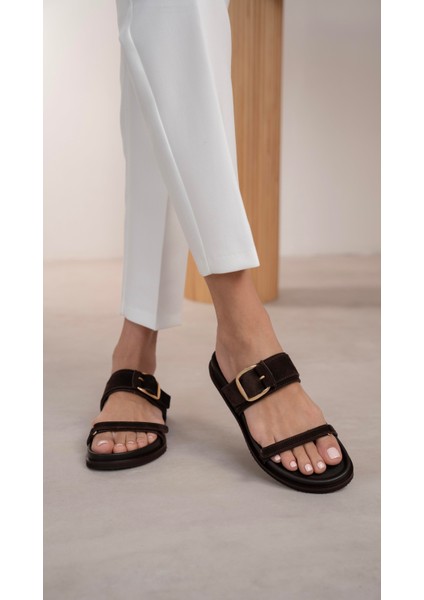 Tokyo Kahve Süet Hakiki Deri Kadın Terlik fırsatları