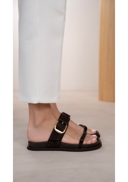 Tokyo Kahve Süet Hakiki Deri Kadın Terlik indirimleri