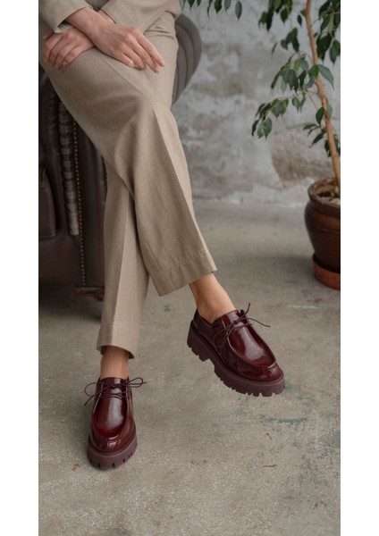 Stew Bordo Rugan Hakiki Deri MAKOSEN modelleri