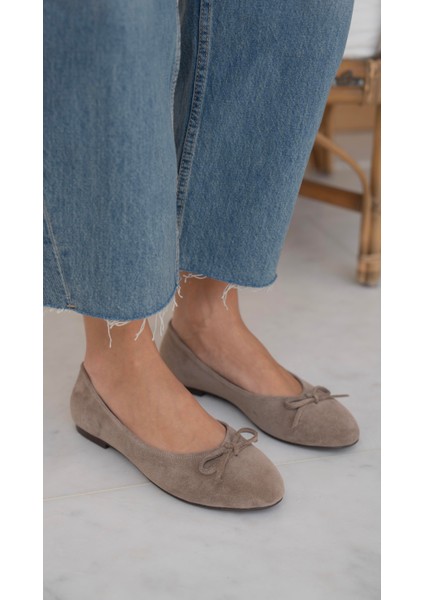 Zerbi Vizon Süet Hakiki Deri Babet