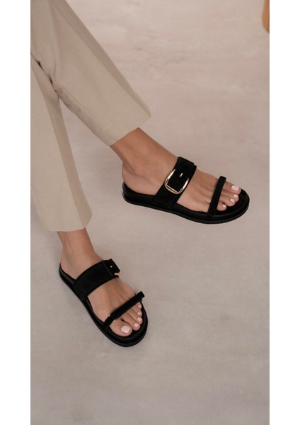 Tokyo Siyah Süet Hakiki Deri Kadın Terlik fiyatları