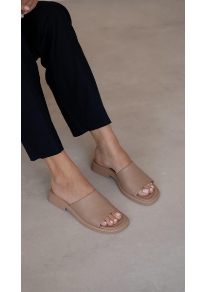 Rio Ten Hakiki Deri Terlik modelleri