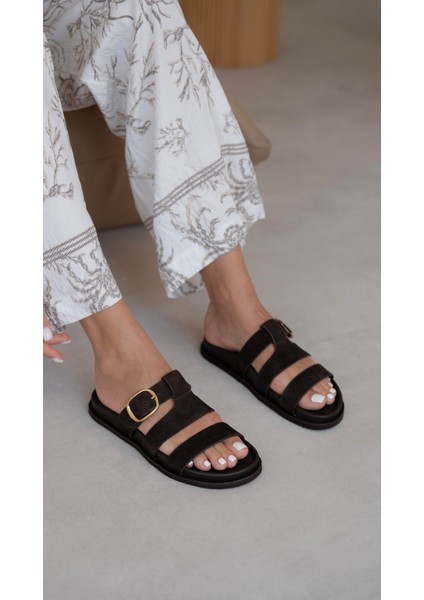 Vespa Kahve Süet Hakiki Deri Terlik fiyatları