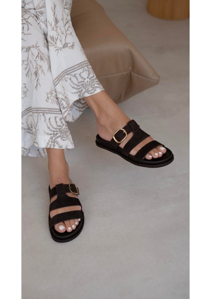 Vespa Kahve Süet Hakiki Deri Terlik fırsatları