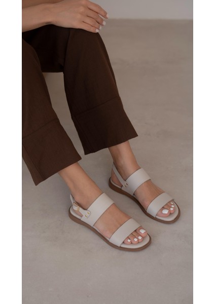 Telles Bej Hakiki Deri Kadın Sandalet fiyatları