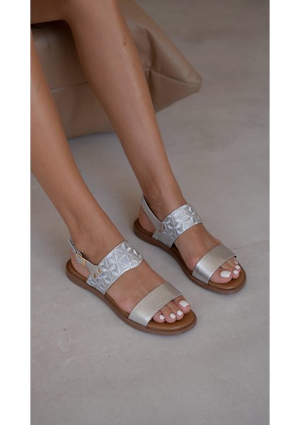 Telles Lame Hakiki Deri Kadın Sandalet modelleri