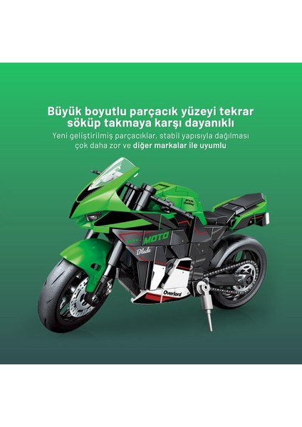 Kawasaki ZX-10R Motosiklet Yapı Bloğu Seti 238 Parça fırsatları