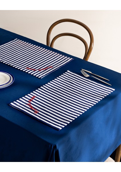 Rosane Amerikan Servis - Beyaz/lacivert