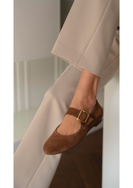 Coala Taba Süet Hakiki Deri Babet