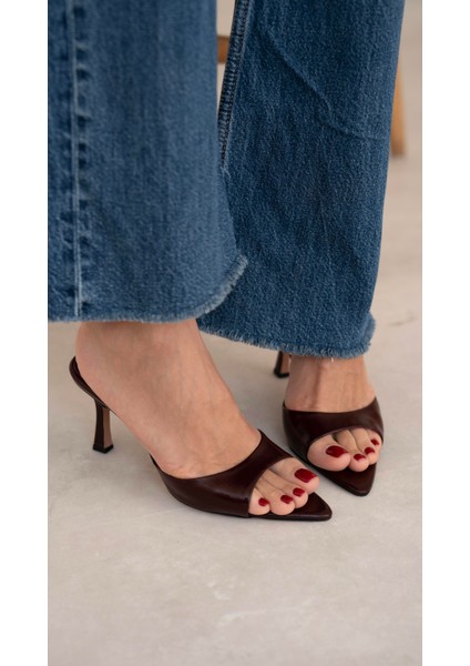 Yoro Bordo Rugan Hakiki Deri Topuklu Ayakkabı modelleri