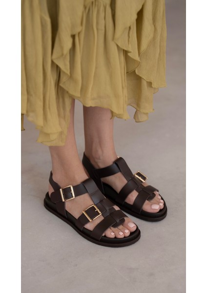 Yeovil Kahve Hakiki Deri Terlik fiyatları