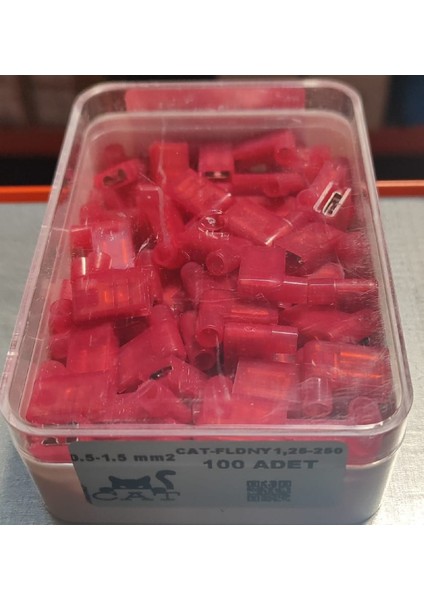 Fldny1 ,6.5mm/1.5mm² Açılı 100-ADET Izoleli Faston Jak