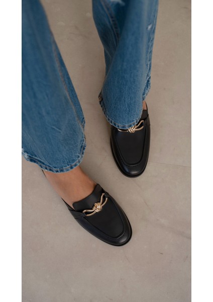 Vernon Siyah Hakiki Deri Terlik