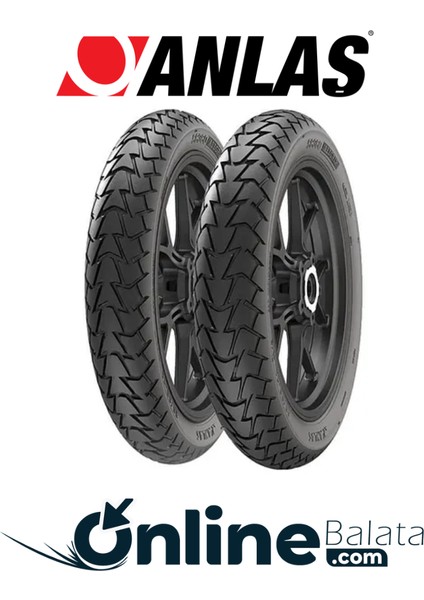 3.50-10 90/90-12 Ön Arka Lastik Takım Anlas Sc 360 All Grip 2025 Üretim Made In Türkiye OB0021