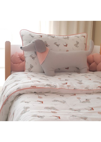 Puppy Uyku Arkadaşı - Köpek Figürlü Dekoratif Yastık – Sevimli ve Pastel Tonlarda fırsatları