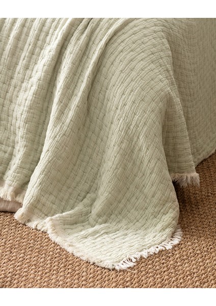 Grania King Size Pamuklu Yatak Örtüsü - Haki modelleri