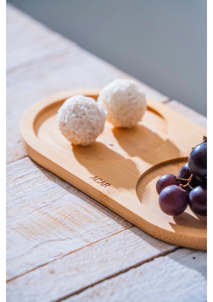 Bambu Iki Bölmeli Sunumluk - 19.5 cm modelleri