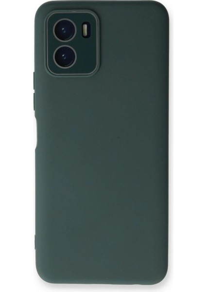 Vivo Y15S Kılıf Lansman Glass Kapak - Koyu Yeşil