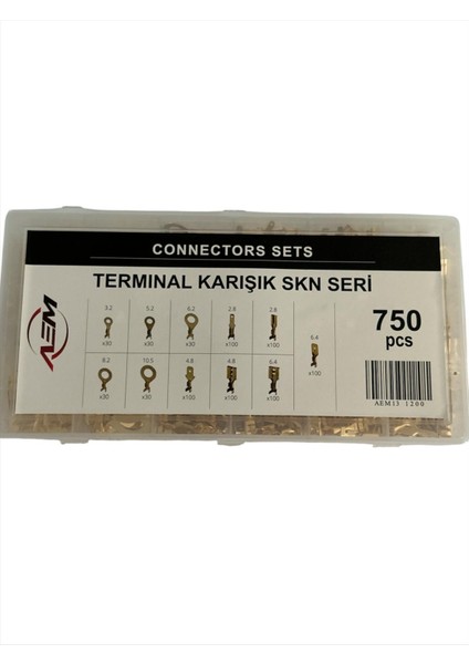 Terminal Karışık Skn Seri 750 Parça AEM13-1200 Tüm Araçlara Uygundur.