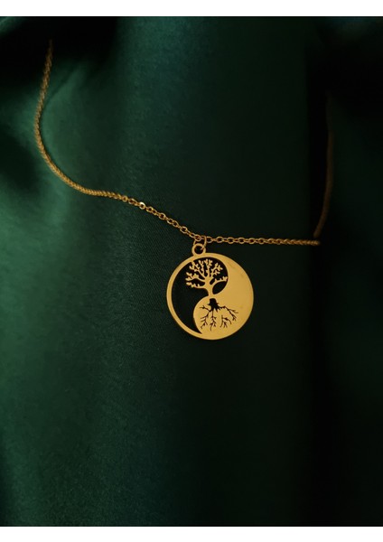 Gold Renk Yin Yang Tasarımlı 316L Paslanmaz Çelik Hayat Ağacı fırsatları