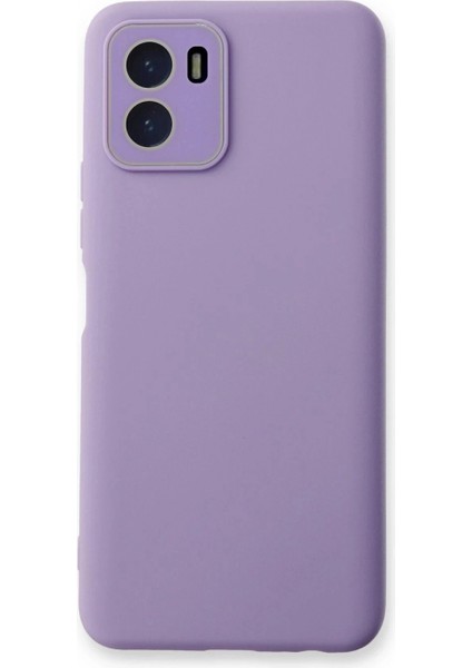Vivo Y15S Kılıf Lansman Glass Kapak - Lila