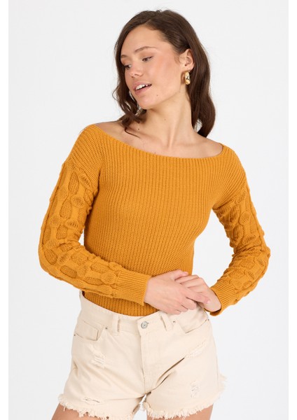 Kadın Selanik Örgü Triko Bluz 2699 (Standart Beden S-M-L-Xl Beden Uyumludur)