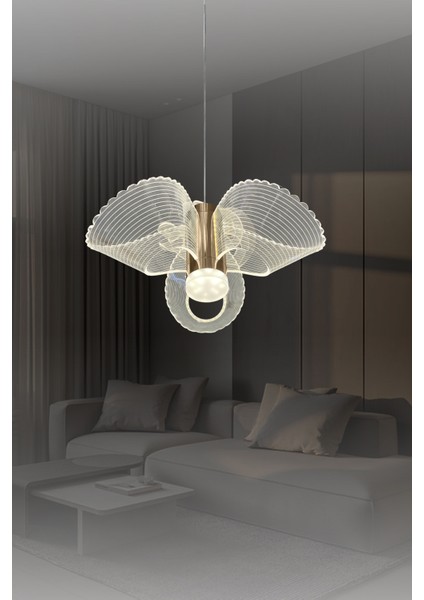 9051-3 Sarkıt 3 Renk LED Avize